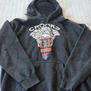Crooks & Castles Black Hoodie with Multicolor Graphic